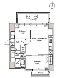 Dear WAN Court池袋【6階】の間取り