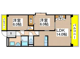 カ-サ・グラニ-レ【2階】の間取り