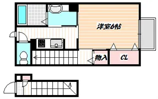 千葉県船橋市東中山1【アパート】の間取り