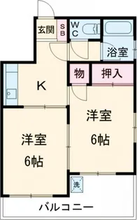 上荻パールハイツ【2階】の間取り