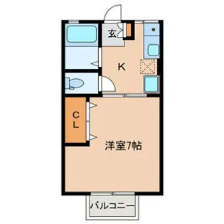 すわハイツ6番館【1階】の間取り