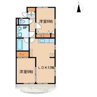 ヴェルジュ壱番館【1階】の間取り