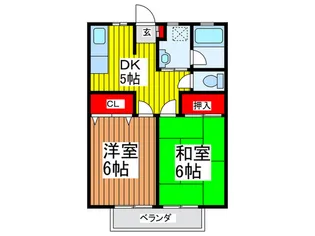 ア-バングリ-ン岩崎A号棟【1階】の間取り