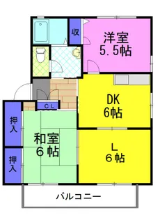 スカイハイツ光陽台 A【2階】の間取り
