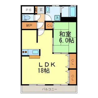 えだのマンション【4階】の間取り