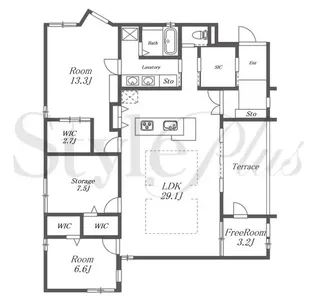 Akatsu Garden House 西棟【1階】の間取り