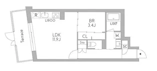 GranDuo荻窪3【1階】の間取り