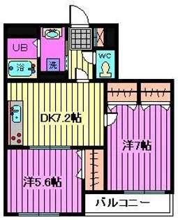 プルメリア浦和領家B【1階】の間取り