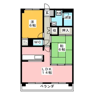 カトルセゾン【3階】の間取り
