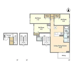 東京都世田谷区等々力7【アパート】の間取り