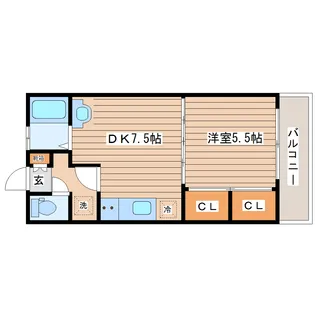 太田ハイツ長町【1階】の間取り