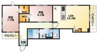 ソレアード泉【1階】の間取り