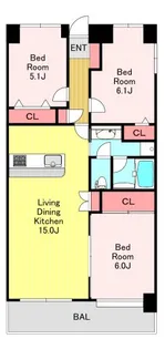 川口南町ローヤルコーポ【7階】の間取り