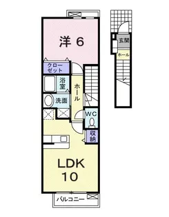 プラシード【2階】の間取り