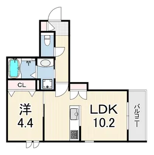 LA VITA西宮北口【2階】の間取り