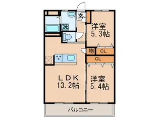 シベール本城【4階】の間取り