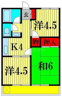 マンション市兵衛【3階】の間取り