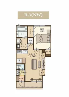 ユーソニアン・La Mer見附【1階】の間取り