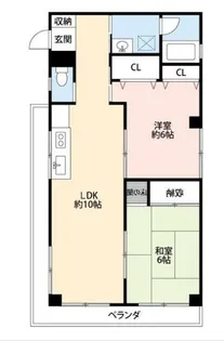プラザ矢部【2階】の間取り