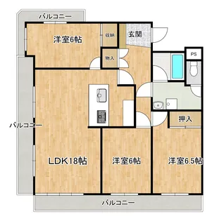 アーバン石坂【1階】の間取り
