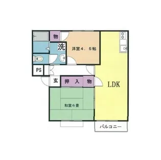 SUNハイツB【1階】の間取り