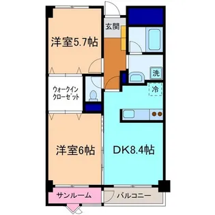 ジョルナーレ泉本町【4階】の間取り