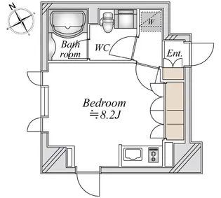 ラドゥセール浅草橋【8階】の間取り