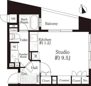 ファミールグラン用賀イクスヴィア【2階】の間取り