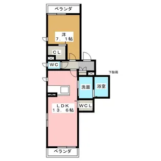 ヴィレッタ汐路【3階】の間取り
