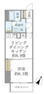 SS.FLAT神楽坂south【7階】の間取り