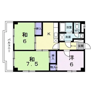 メゾンクレスト【4階】の間取り