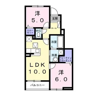 鶴ヶ島市アパート(028470401)【1階】の間取り