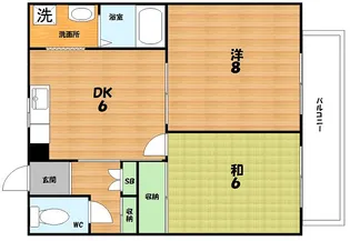 サニーハイツ【2階】の間取り