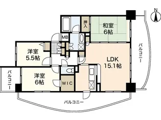 プルミエールA.CITY【2階】の間取り