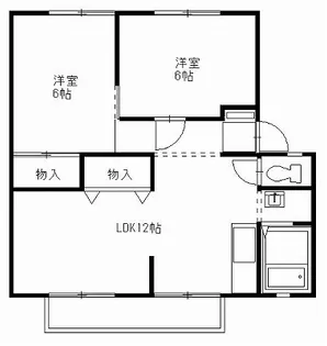 サンビレッジ戸祭D【2階】の間取り