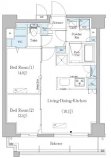 アーバネックス戸越【11階】の間取り