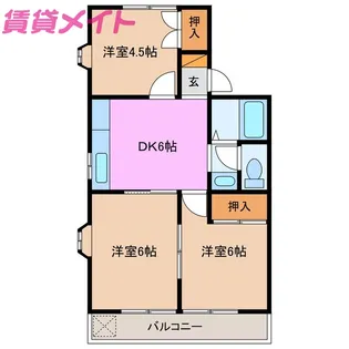 ノーブルときわ【2階】の間取り