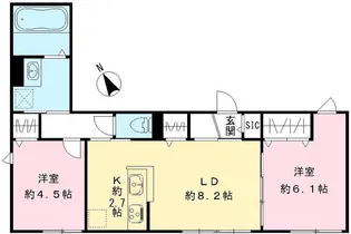 ミモザパル【1階】の間取り