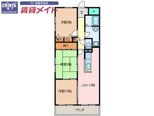 ピュアライフ駅部田【3階】の間取り