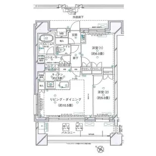シェルゼ王子神谷【5階】の間取り