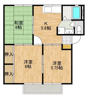 メゾン・コスモスII A棟【2階】の間取り