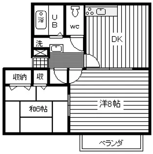 ウッディコート【1階】の間取り