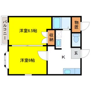 センチュリーハウス津志田A【2階】の間取り