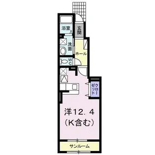 プティ パラスII【1階】の間取り