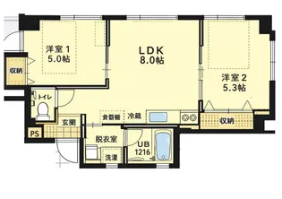 ルーチェ泊【3階】の間取り