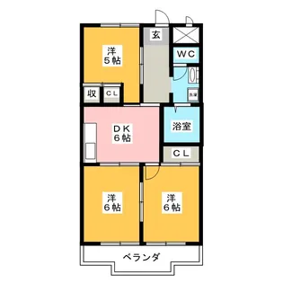 新栄ハイツ【4階】の間取り
