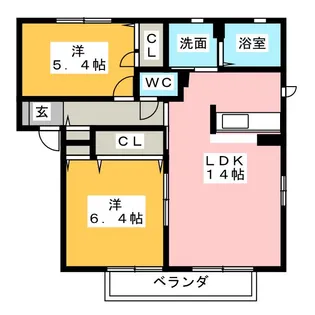 凪B棟【2階】の間取り