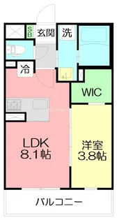 FLEURS DE CERISIER【1階】の間取り