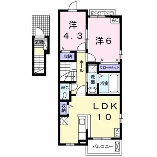 Lumiere(ルミエール)I【2階】の間取り