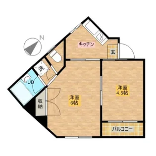 ヴィレッジ高松【2階】の間取り